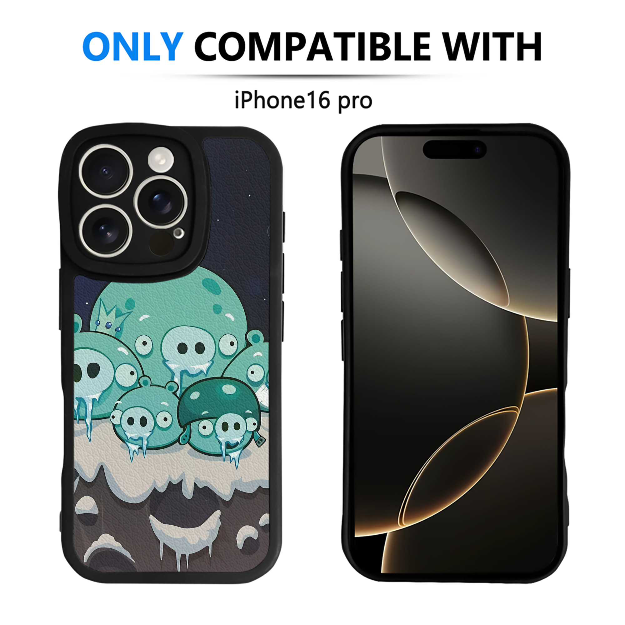 （画像用） Angry Birds アングリーバード 【iPhone 16シリーズ対応】シリコンスマホケース（レザー調） 材質：シリコン